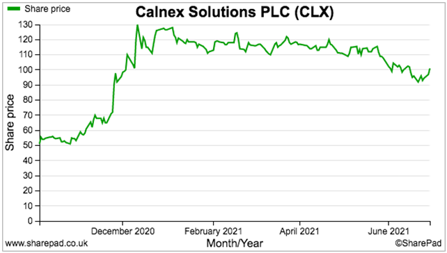 calnex solutions share price