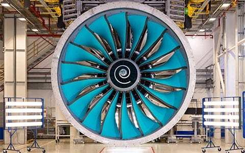 A large blue and black turbine

Description automatically generated